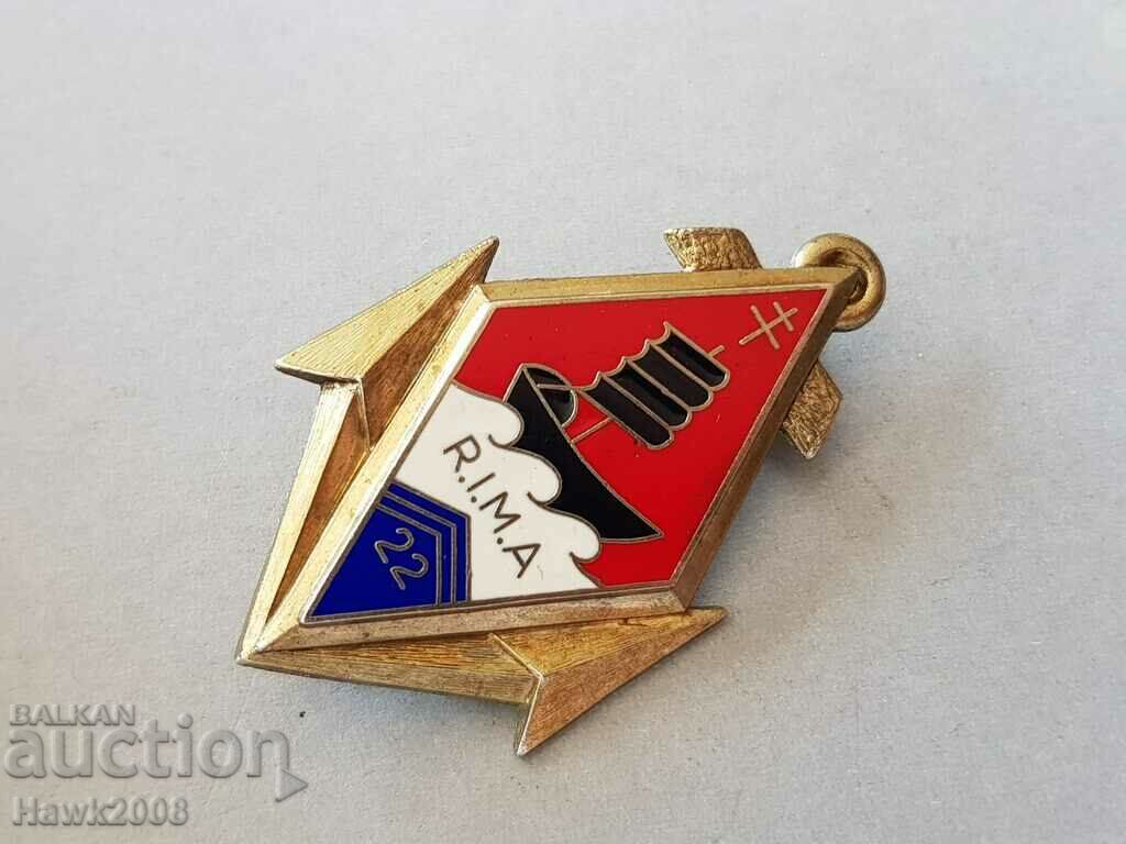 French Naval Enamel Badge R.I.M.A 22 Medal with price 12.00 BGN | € 6.14 French Naval Enamel Badge R.I.M.A 22 Medal with price 12.00 BGN | € 6.14