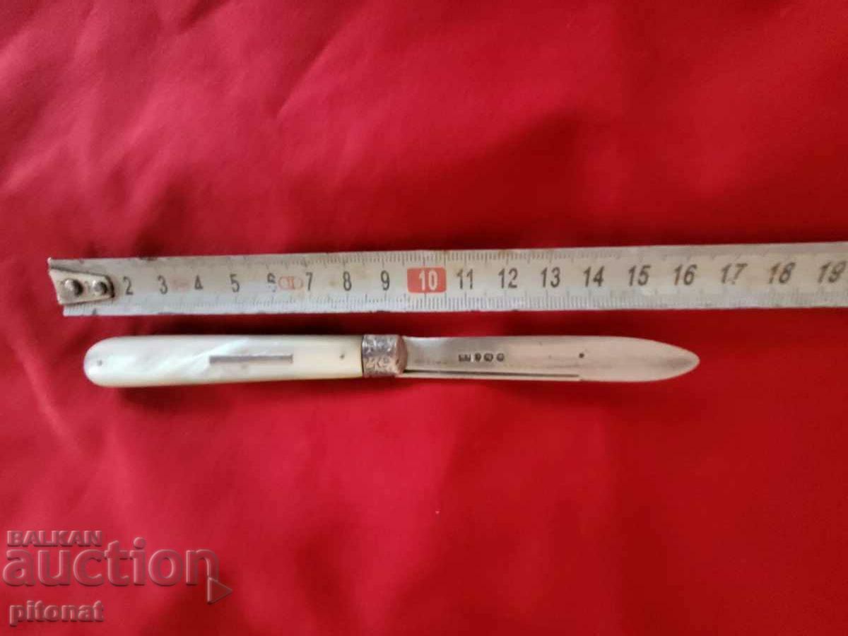 Αντίκα ασημένιο μαχαίρι τσέπης 1896. - 5