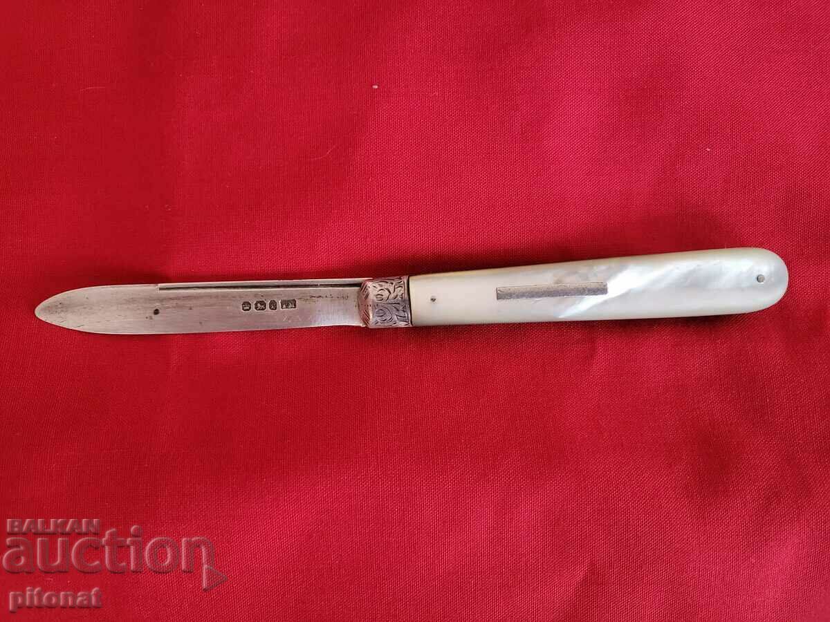 Antique silver pocket knife 1896.