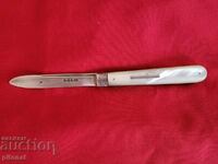 Антикварен сребърен джобен нож 1896г.