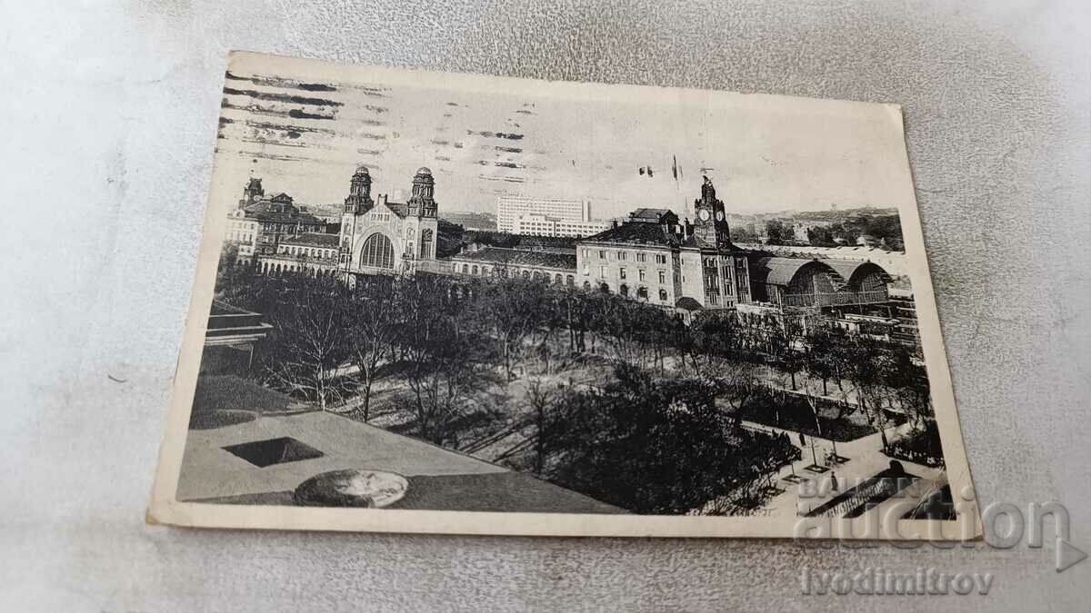 Пощенска картичка Praha Hauptbanhof 1946