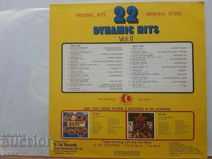 22 Dynamic Hits - Vol. II 1972 with price 20.00 BGN | € 10.23 22 Dynamic Hits - Vol. II 1972 with price 20.00 BGN | € 10.23