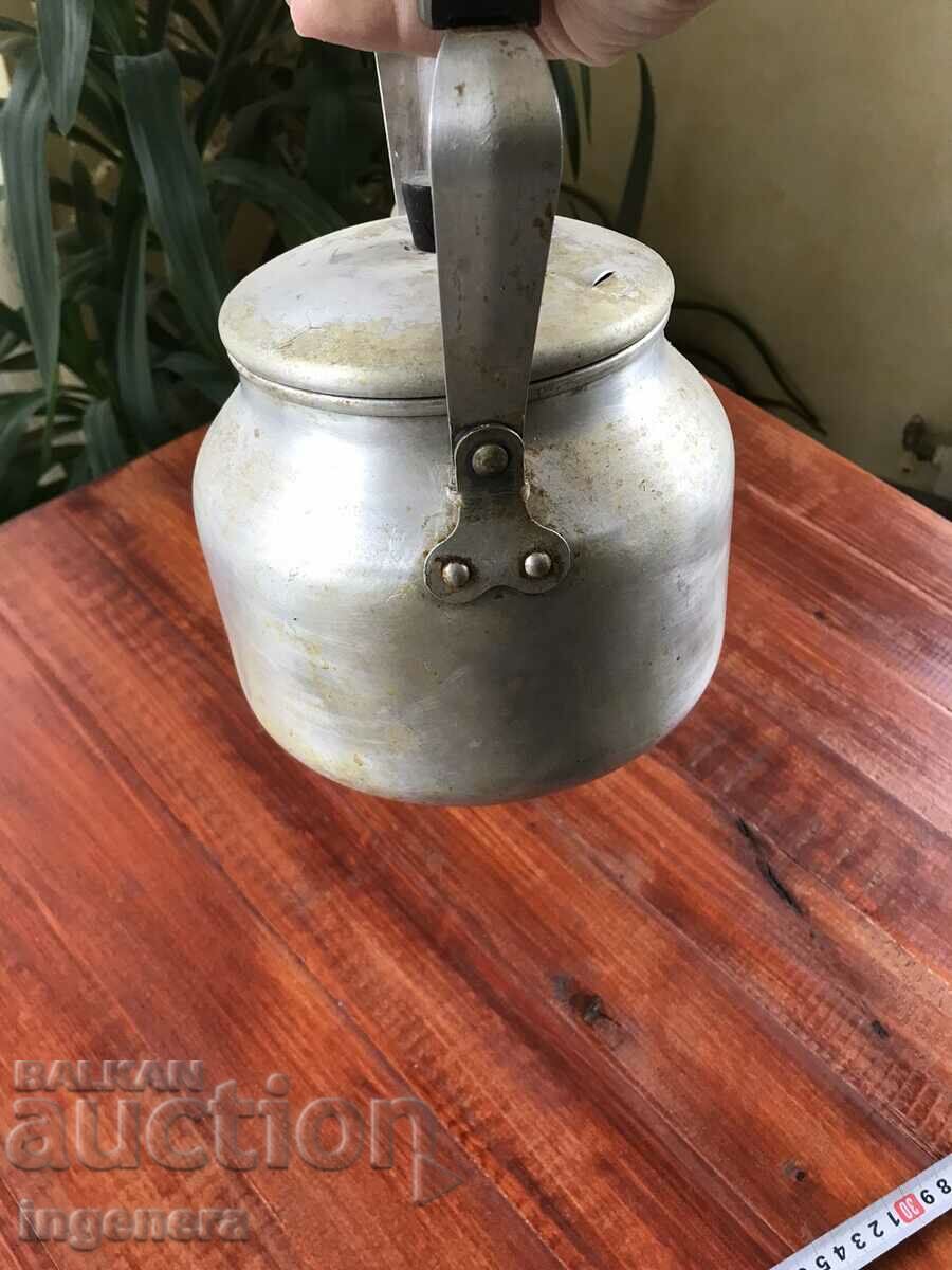 KETTLE METAL ALUMINUM OLD AND USED HEALTHY with price 9.00 BGN | € 4.60
