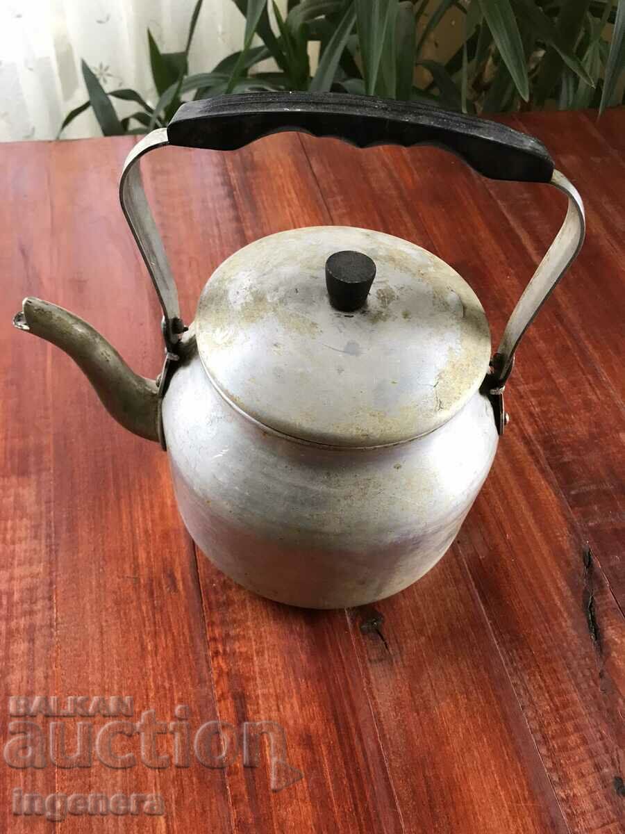 KETTLE METAL ALUMINUM OLD AND USED HEALTHY