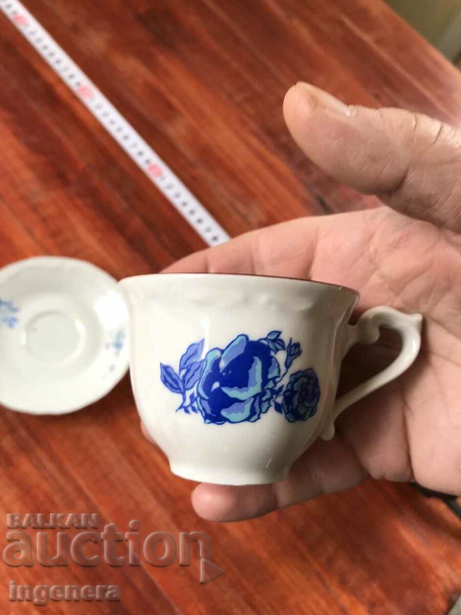PORCELAIN CUP AND SAUCE SET FOR BULGARIA COLLECTION with price 5.00 BGN | € 2.56 PORCELAIN CUP AND SAUCE SET FOR BULGARIA COLLECTION with price 5.00 BGN | € 2.56