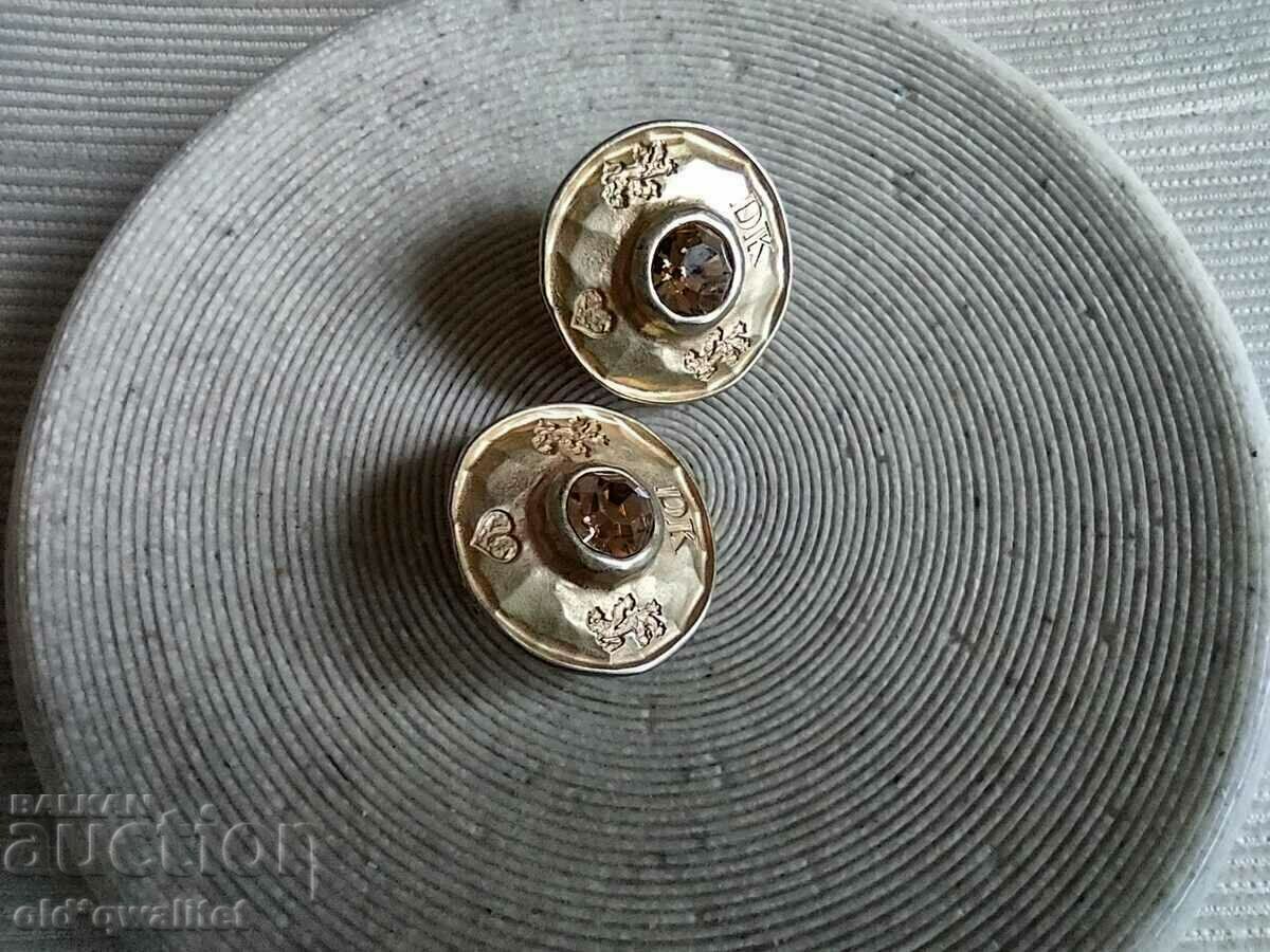 Auction Earrings, designer, large massive, clip Kern Auction Earrings, designer, large massive, clip Kern