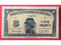 French West Africa 5 francs 1942 U