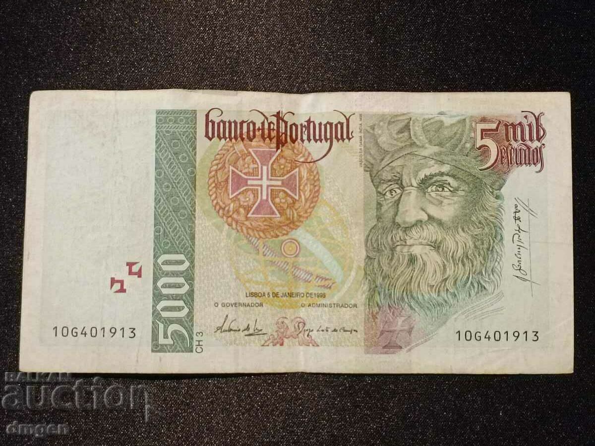 5000 Escudos 1995 Portugal