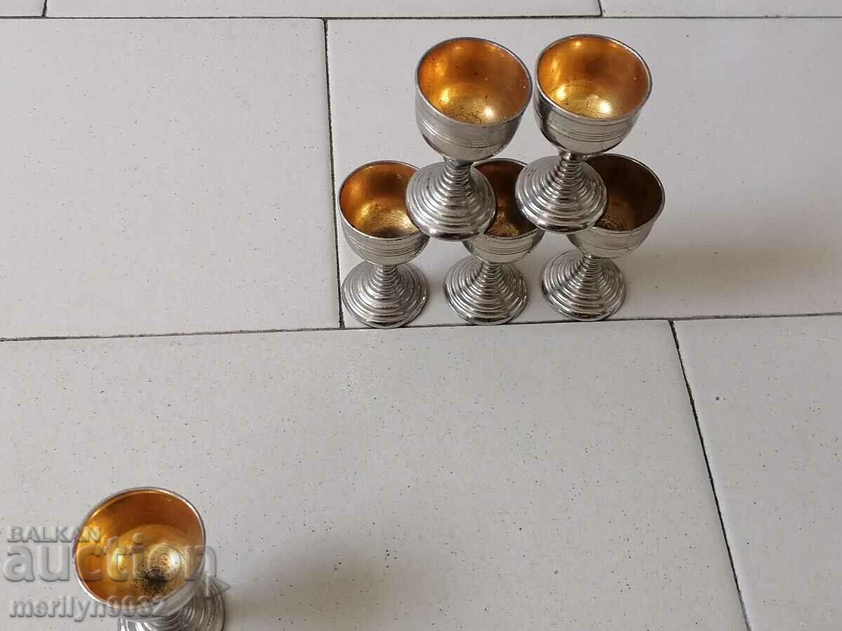 6 бр. Стари чаши за алкохол чаша сервиз - 7 6 бр. Стари чаши за алкохол чаша сервиз - 7