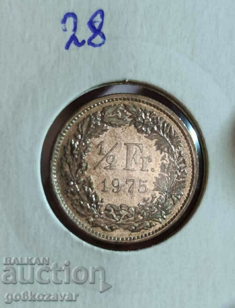 Switzerland 1/2 Franc 1975