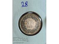Elveția 1/2 franc 1975