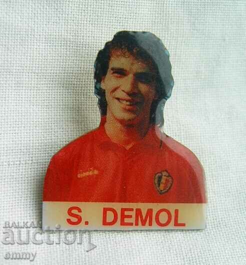 Insigna de fotbal - Stephan Demolle, fost fotbalist Belgia