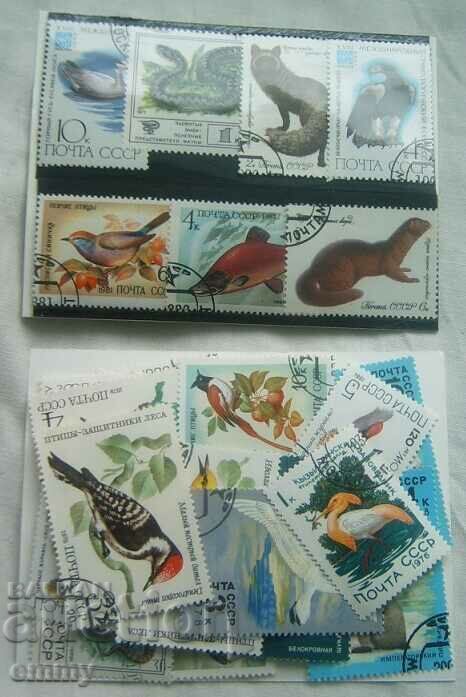 Пощенски марки "Животни",Фауна СССР 1980-те - 25 броя, нови