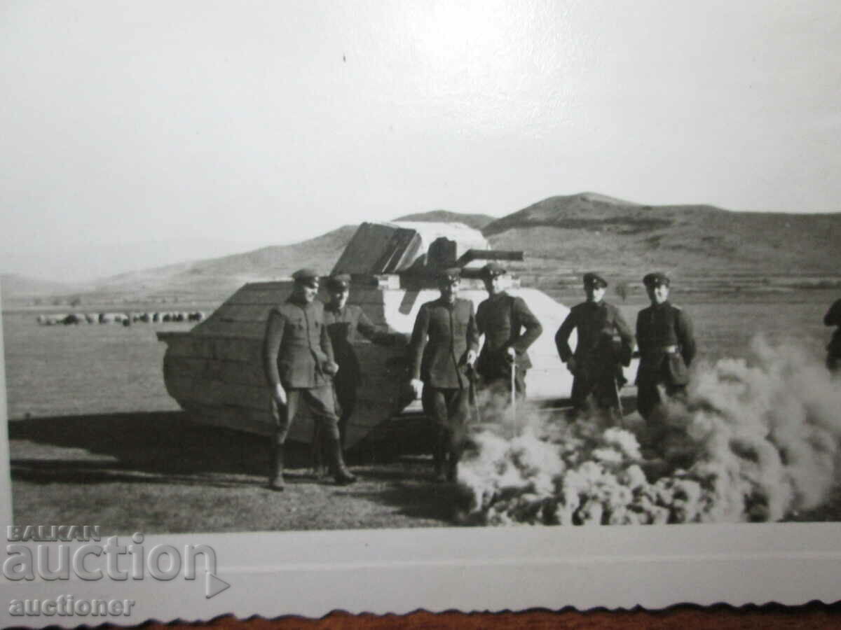 OLD PHOTO MILITARY MANEUVERS TANK with price 30.00 BGN | € 15.34