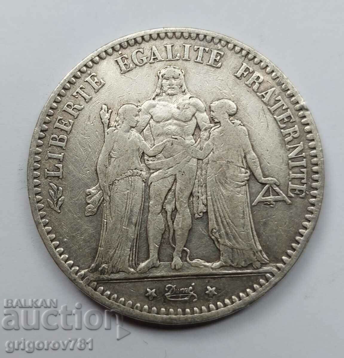 5 Φράγκα Ασήμι Γαλλία 1875 Α - Ασημένιο νόμισμα #109 με τιμή € 34.26 | 67.01 BGN