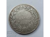 5 Francs Silver France 1831 W - Silver Coin #60