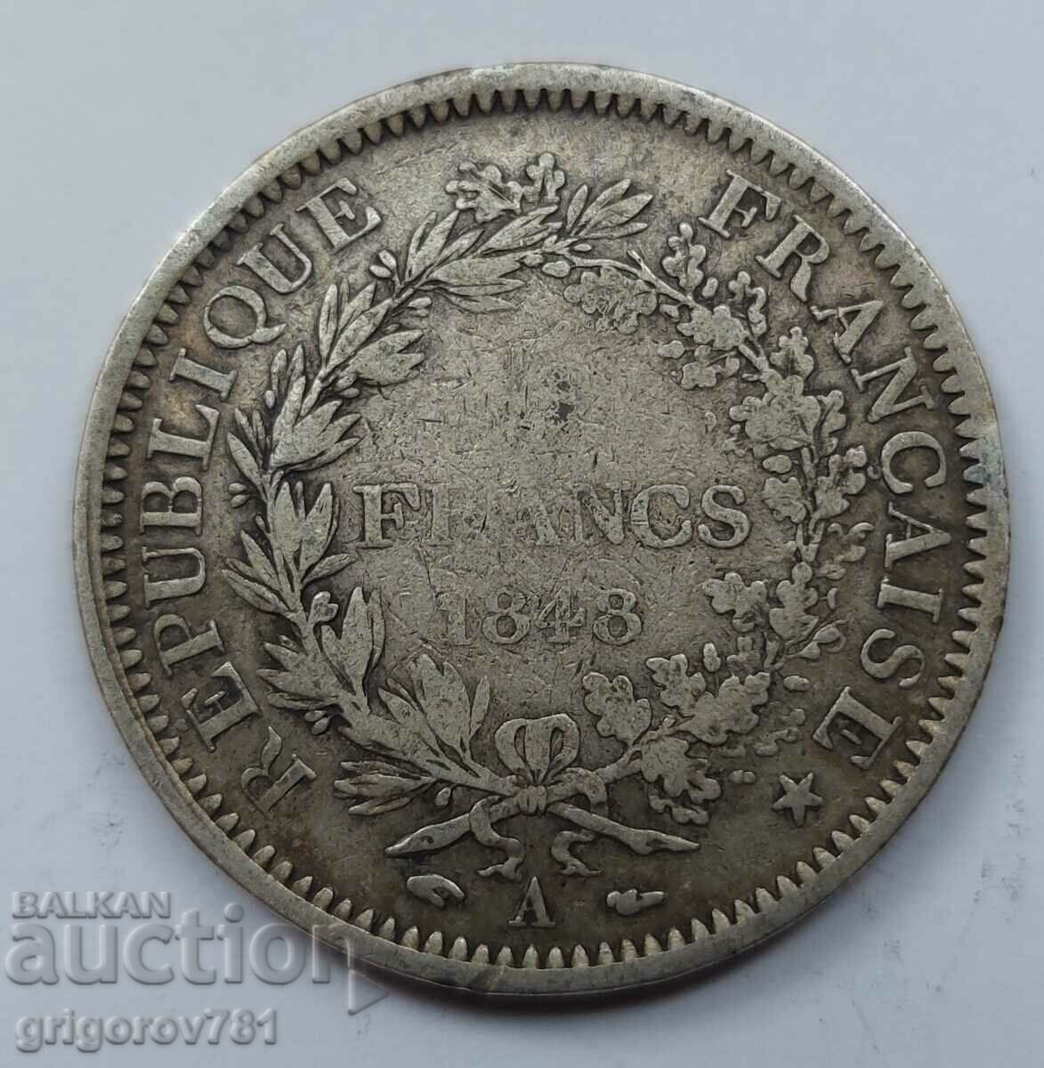 5 Franci Argint Franta 1848 A - Moneda de argint #98