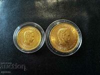 Cuba 5 and 10 pesos ..Gold.