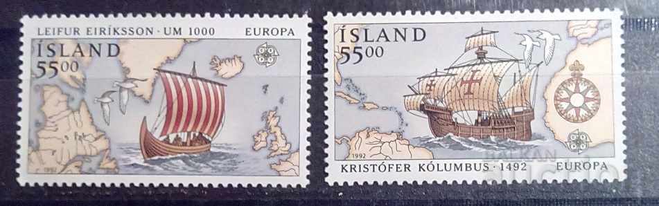 Исландия 1992 Европа CEPT Кораби Колумб MNH