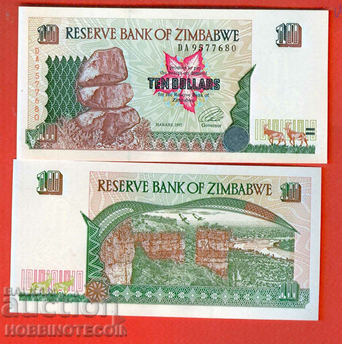 ZIMBABWE ZIMBABWE emisiune de 10 USD - emisiune 1997 NOU UNC