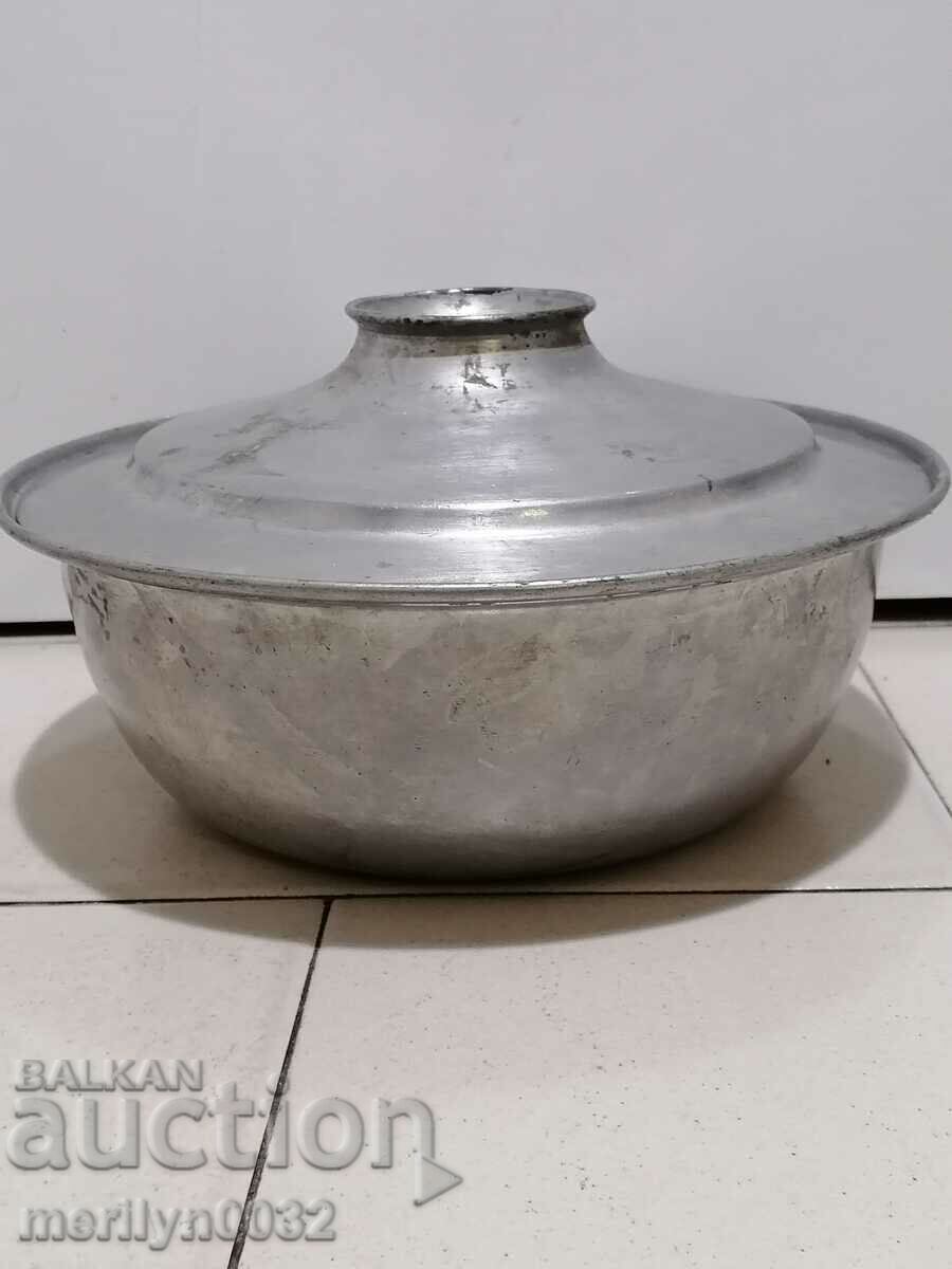 Χάλκινη κατσαρόλα με καπάκι χάλκινο σκεύος χύτρα λέβητας μπασάν - 7