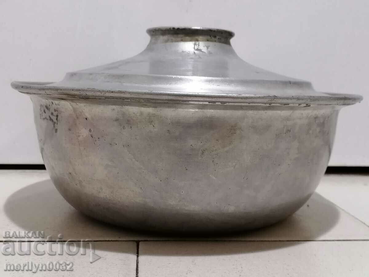 Χάλκινη κατσαρόλα με καπάκι χάλκινο σκεύος χύτρα λέβητας μπασάν