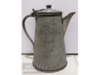 Revival tinned jug fluted copper copper pot teapot