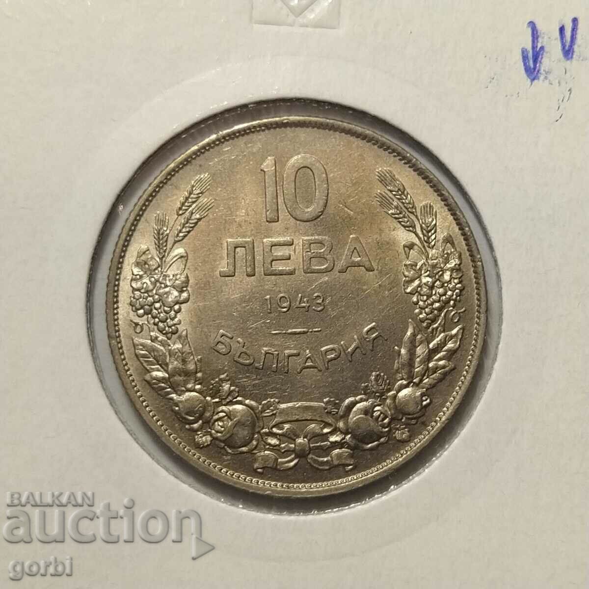 10 BGN 1943. Calitate superioară! cu preț 100.00 BGN | € 51.13 10 BGN 1943. Calitate superioară! cu preț 100.00 BGN | € 51.13