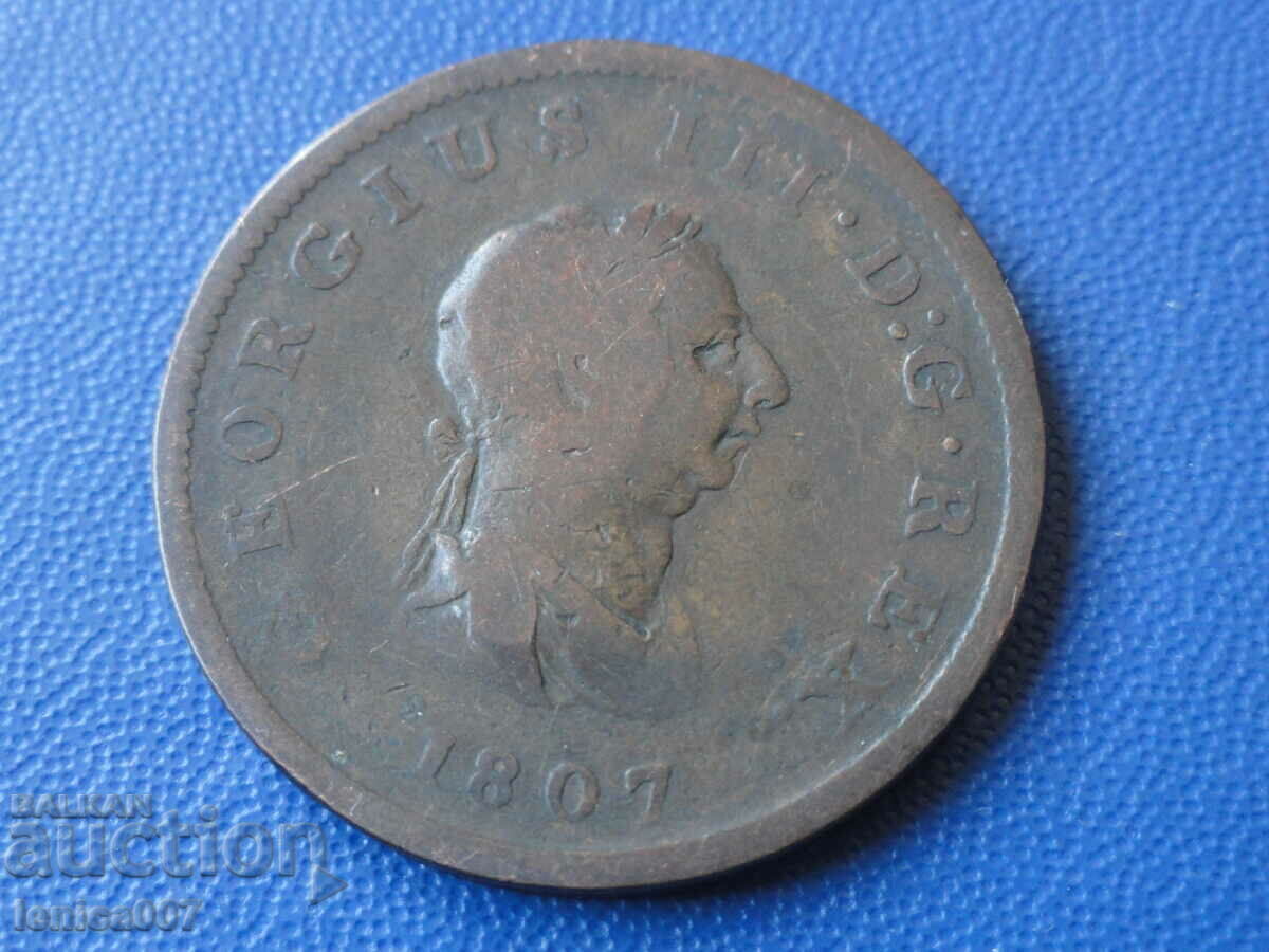 Licitație Marea Britanie 1807 - 1/2 penny