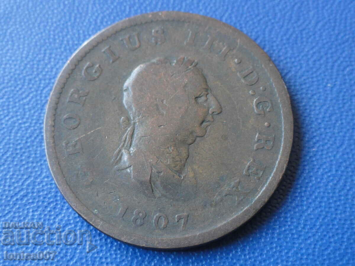 Marea Britanie 1807 - 1/2 penny - 5