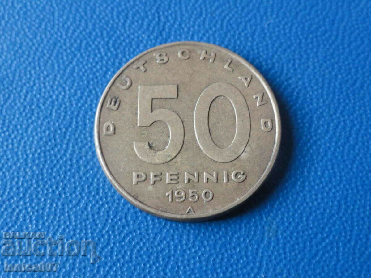 Germany (GDR) 1950 - 50 pfennigs with price 8.60 BGN | € 4.40 Germany (GDR) 1950 - 50 pfennigs with price 8.60 BGN | € 4.40