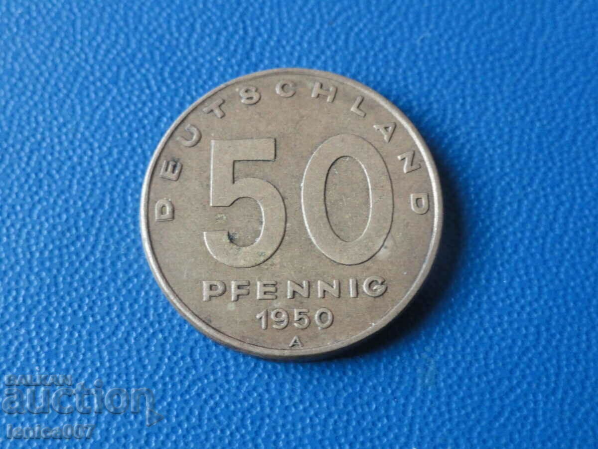 Germany (GDR) 1950 - 50 pfennigs - 6 Germany (GDR) 1950 - 50 pfennigs - 6