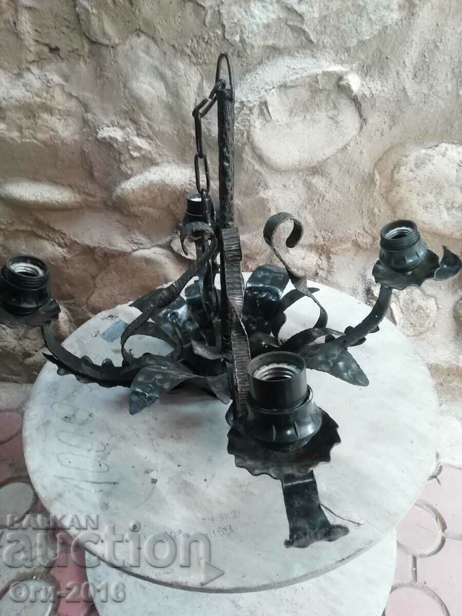 Old wrought iron chandelier
