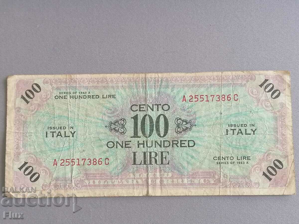 Банкнота - Италия - 100 лири | 1943г.; серия А