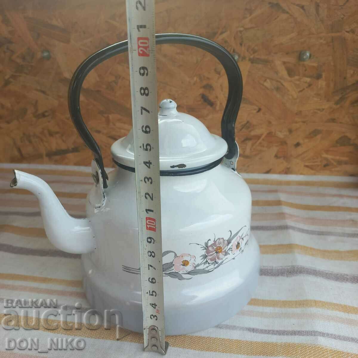 Auction Enameled Teapots 3 Pieces Auction Enameled Teapots 3 Pieces