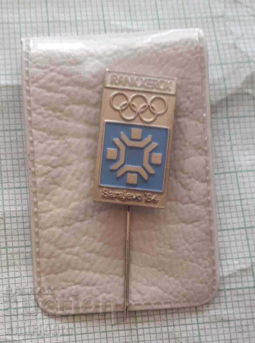 Значка- Зимна Олимпиада Сараево 1984 в оригинална опаковка