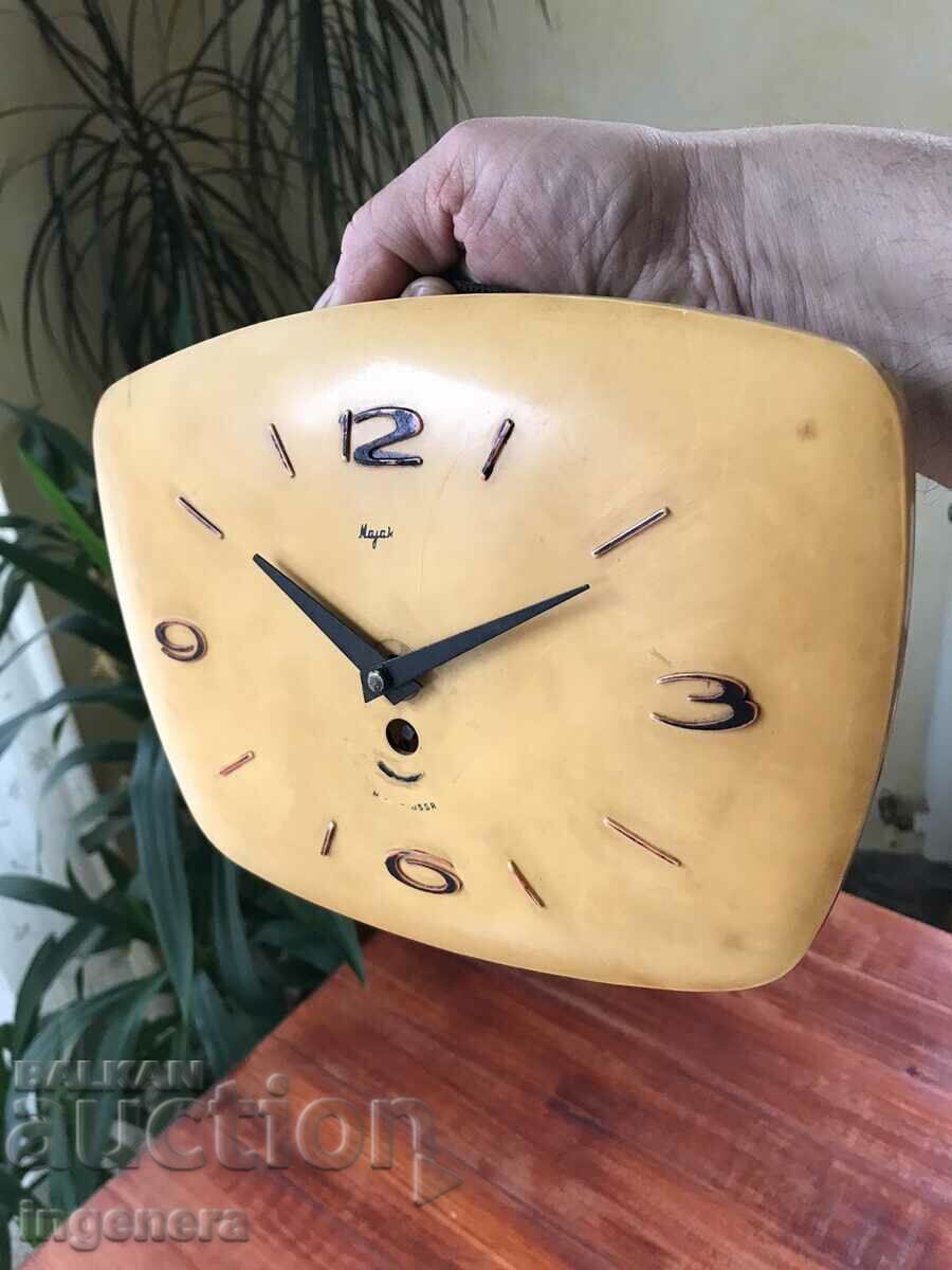 WALL CLOCK MECHANICAL "MAJAK" "MAJAK" WORKS with price 30.00 BGN | € 15.34 WALL CLOCK MECHANICAL "MAJAK" "MAJAK" WORKS with price 30.00 BGN | € 15.34