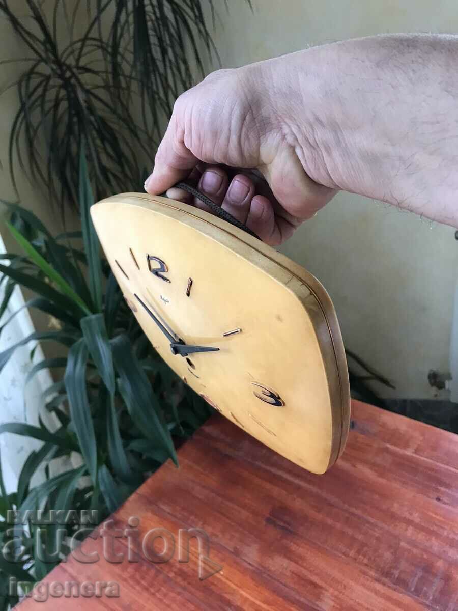 WALL CLOCK MECHANICAL "MAJAK" "MAJAK" WORKS - 6 WALL CLOCK MECHANICAL "MAJAK" "MAJAK" WORKS - 6