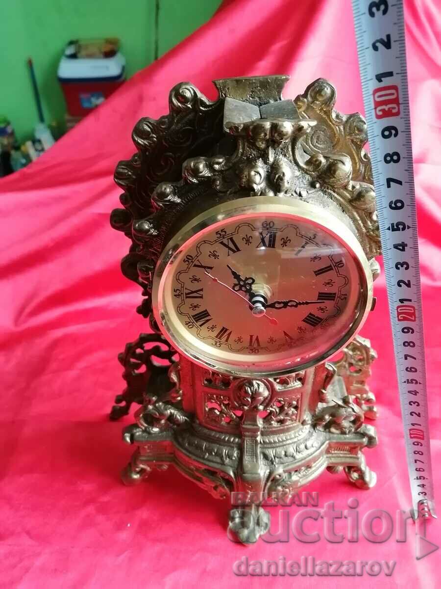 Old Table Bronze Baroque Mantel Clock - 7 Old Table Bronze Baroque Mantel Clock - 7