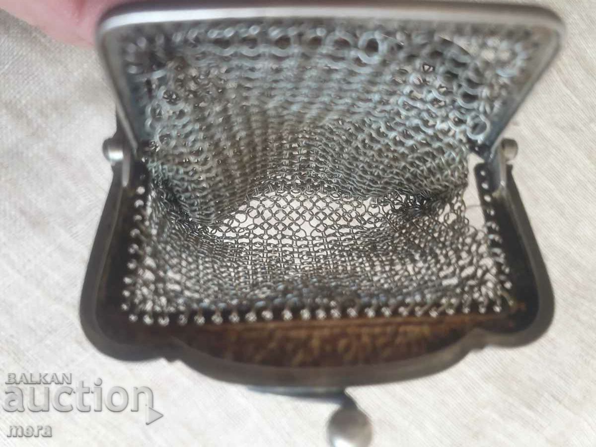 Metal vintage small women's purse with two compartments - 5