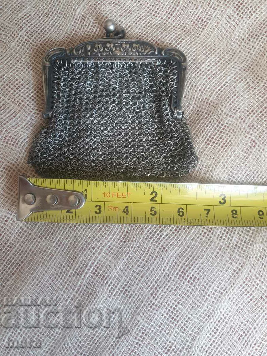 Metal vintage small women's purse with two compartments - 6