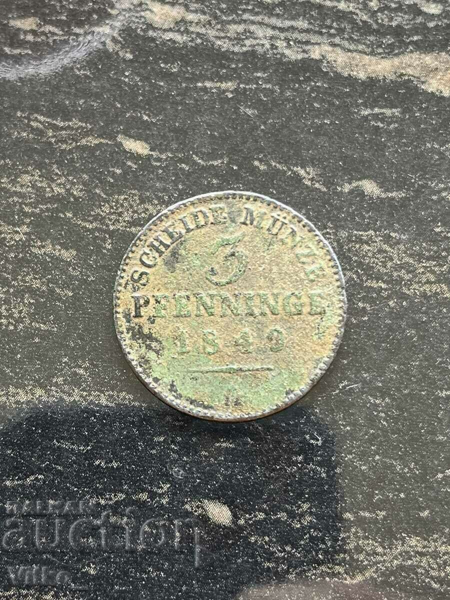 1/120 Thaler - 3 Pfenning 1849 Friedrich Wilhelm IV with price 5.00 BGN | € 2.56 1/120 Thaler - 3 Pfenning 1849 Friedrich Wilhelm IV with price 5.00 BGN | € 2.56