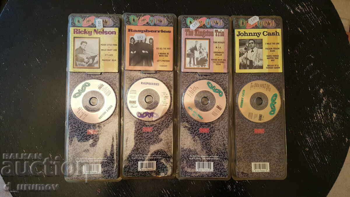 Lot of mini discs-Johnny Cash, Raspberries, Ricky Nelson