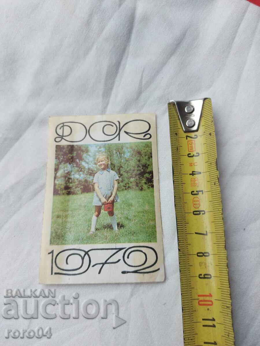 CALENDAR - 1972 with price 8.99 BGN | € 4.60 CALENDAR - 1972 with price 8.99 BGN | € 4.60