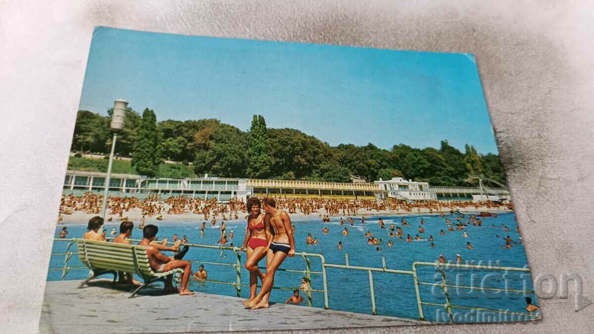 Пощенска картичка Варна Централните морски бани
