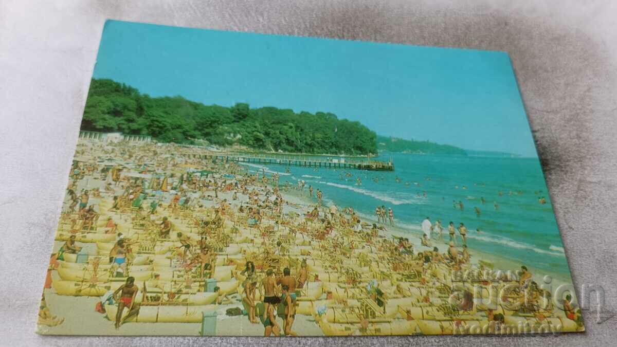 Carte poștală Plaja Varna 1975