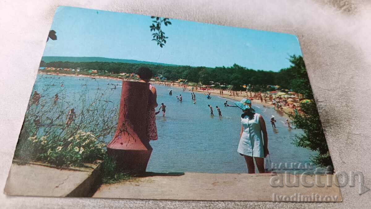 Carte poștală Primorsko Camping Pearl Beach 1975