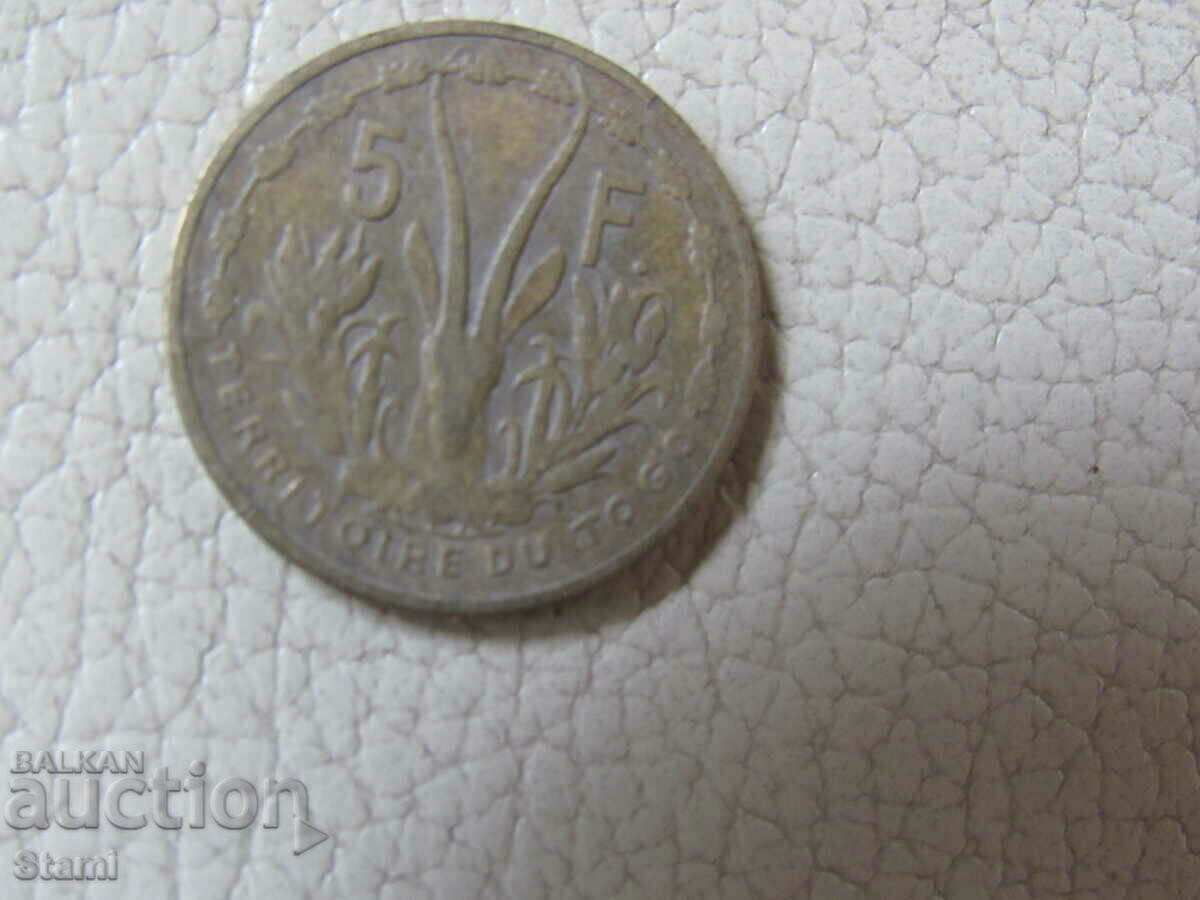 Togo - 5 francs - 1956, 4D