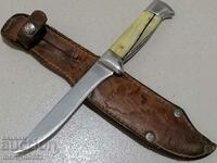 Стар ловен нож с кания кама, острие