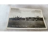 Пощенска картичка Istanbul Sultan Ahmet ve Aya Sofya 1937